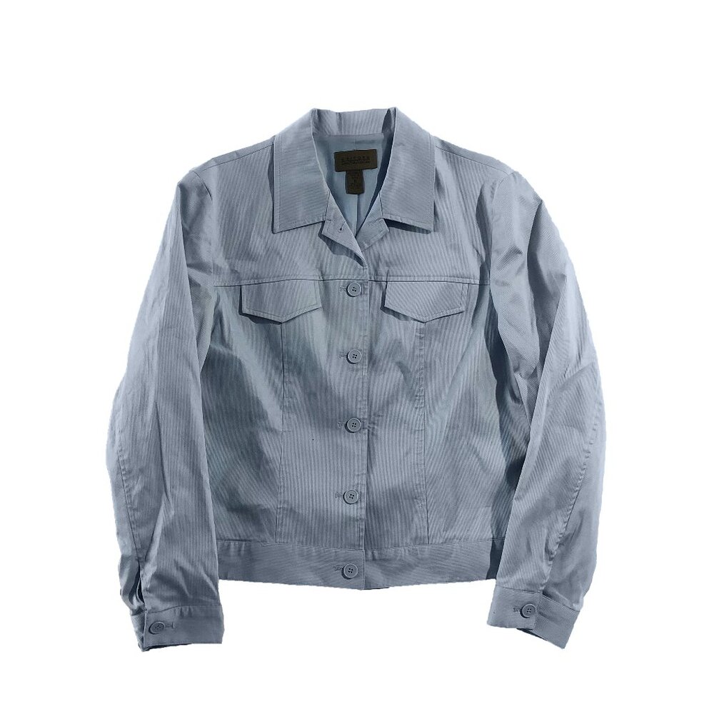 John Paul Richard Uniform Womens 8 Blue Cotton Lined Button Pockets Jacket